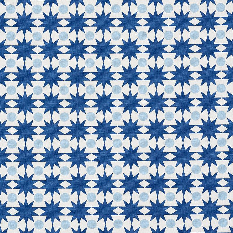 Cosmos Blue 177060 by Schumacher Designer Fabric Studio Bon 1.0" - Swanky Fabrics -
