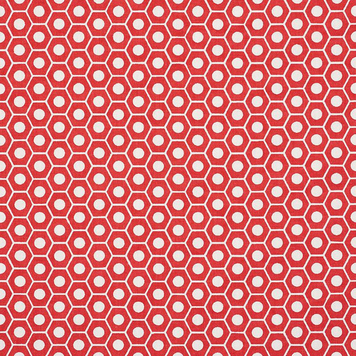 Queen B Red 177074 by Schumacher Designer Fabric Studio Bon 1.25" - Swanky Fabrics -