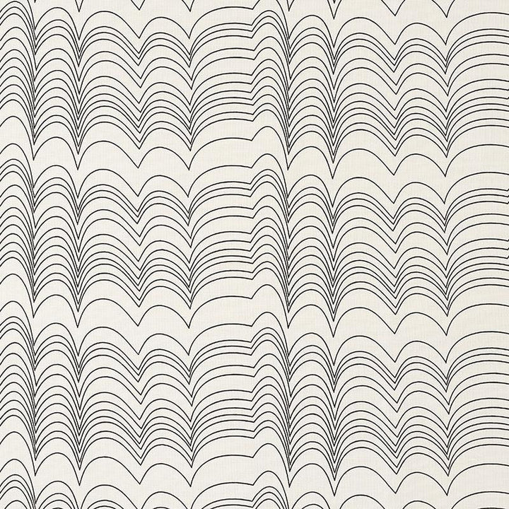 Richter Indoor/Outdoor Black 177112 by Schumacher Designer Fabric Studio Bon 10.75" - Swanky Fabrics -