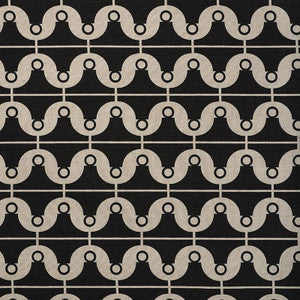 London Bridge Black & Natural 177132 by Schumacher Designer Fabric