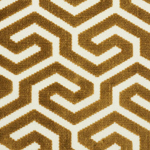 Ming Fret Velvet Bronze 73102 by Schumacher Designer Fabric
