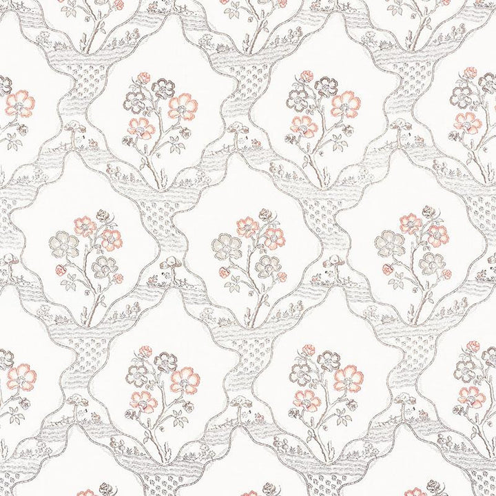 Marella Rose 176851 by Schumacher Designer Fabric Country Chic 10.75" - Swanky Fabrics -
