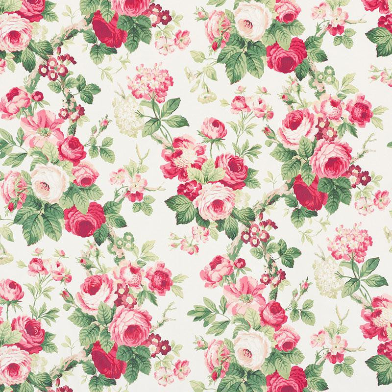 Nancy Floral Rose 177200 by Schumacher Designer Fabric Country Chic - Swanky Fabrics -