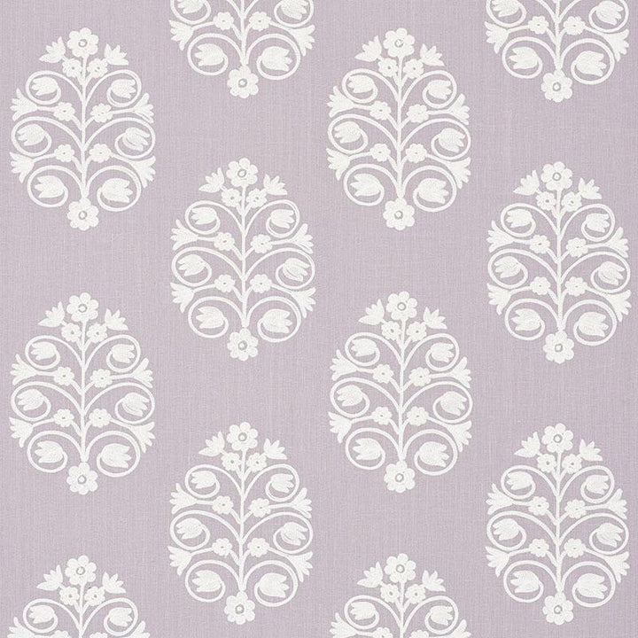 Talitha Embroidery Wisteria 72091 by Schumacher Designer Fabric Uncommon Threads 12.5" - Swanky Fabrics -
