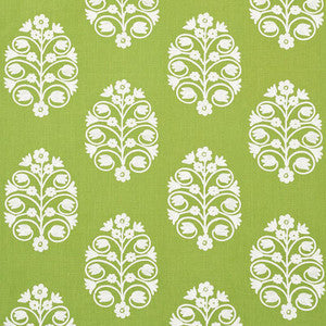 Talitha Embroidery Leaf 72092 by Schumacher Designer Fabric