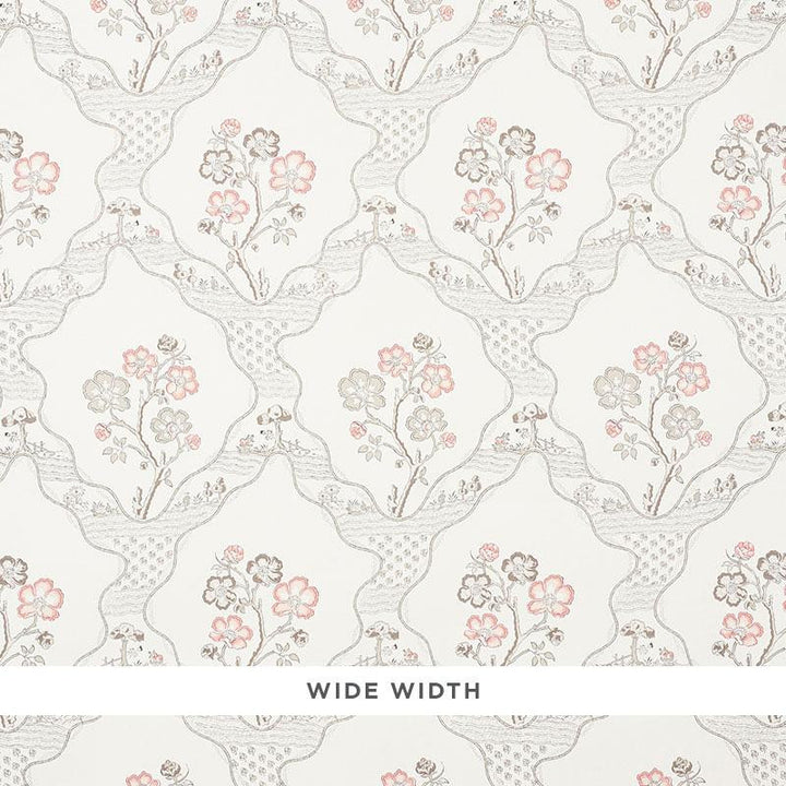 Marella Rose 5008800 by Schumacher Designer Wallpaper Country Chic 11.0" - Swanky Fabrics -
