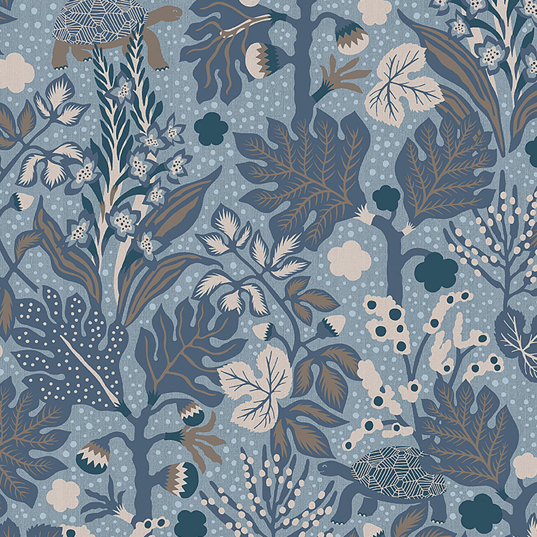 Turgräs Blues 2091 by Schumacher Designer Wallcovering