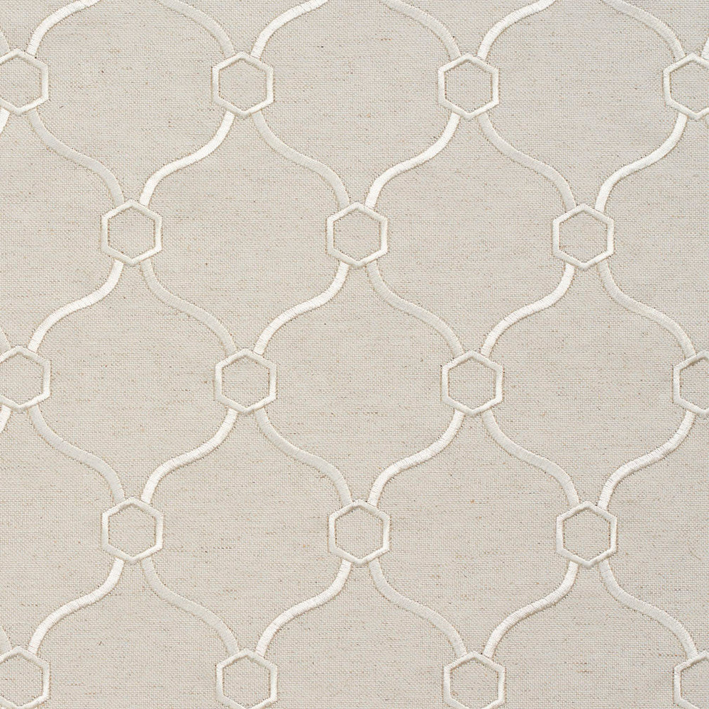 20910-11 by Charlotte Designer Fabric Embroidered Linens 44% Rayon, 30% Polyester, 26% Linen Asia Exceeds 120,000 Wyzenbeek Rubs (Heavy Duty) Horizontal: 3.5" x Vertical: 5" 54 Inches - Swanky Fabrics -