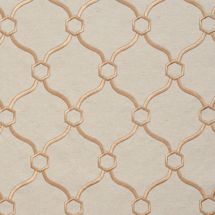 20910-18 by Charlotte Designer Fabric Embroidered Linens 44% Rayon, 30% Polyester, 26% Linen Asia Exceeds 120,000 Wyzenbeek Rubs (Heavy Duty) Horizontal: 3.5" x Vertical: 5" 54 Inches - Swanky Fabrics -