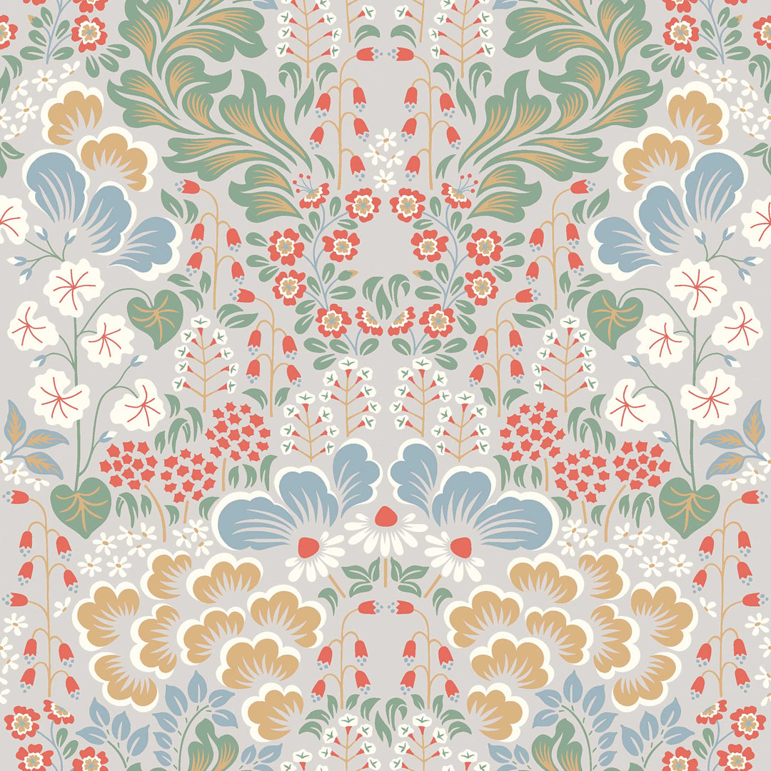 Blomstervall Multi 2098 by Schumacher Designer Wallcovering
