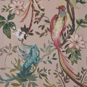 Bird Sonnet (Wp) # 03 Blush by 1838 Wallcoverings Designer Wallpaper