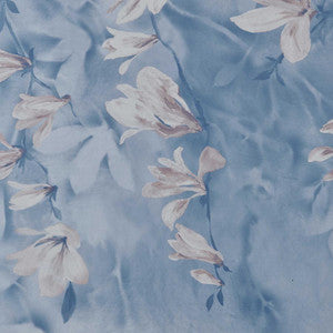 Trailing Magnolia (Wp) # 03 Chambray by 1838 Wallcoverings Designer Wallpaper