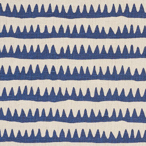 Corfu Hand Printed Stripe Navy 177970 by Schumacher Designer Fabric