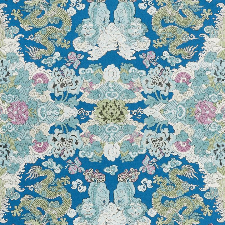 Magic Mountain Dragon Blue 178050 by Schumacher Designer Fabric Free Spirit 27.25" - Swanky Fabrics -