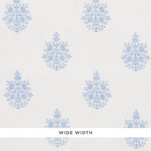 Asara Flower Sheer Blue 178372 by Schumacher Designer Fabric