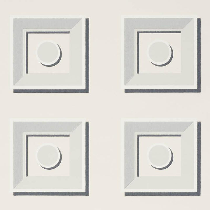 Marcel Stone 5009880 by Schumacher Designer Wallpaper Trompe L'Oeil 6.75" - Swanky Fabrics -
