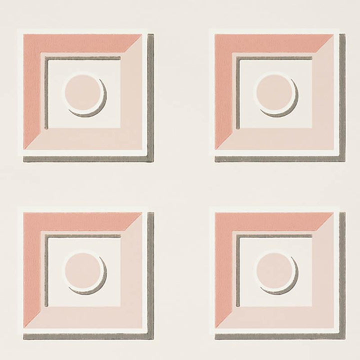 Marcel Blush 5009881 by Schumacher Designer Wallpaper Trompe L'Oeil 6.75" - Swanky Fabrics -