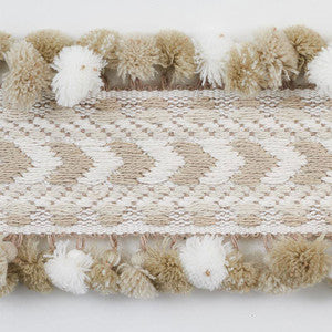 Maracana Pom Tape Linen 75650 by Schumacher Designer Trim