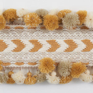 Maracana Pom Tape Ochre 75651 by Schumacher Designer Trim