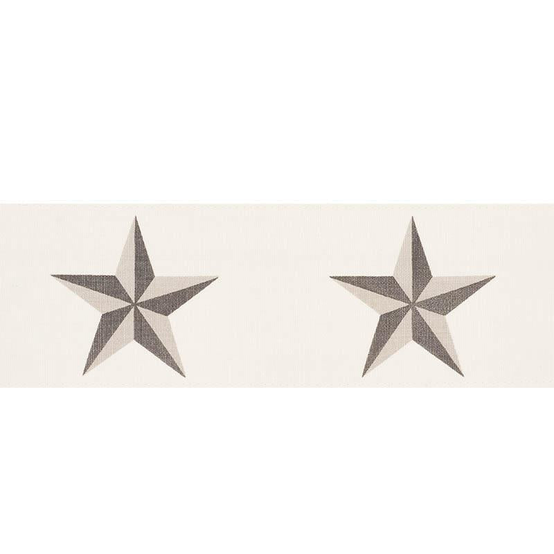 Etoile Tape Grey 75831 by Schumacher Designer Trim Trompe L'Oeil 4.5" - Swanky Fabrics -