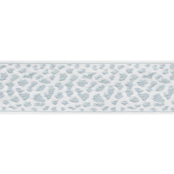 Leopard Tape Sky 75851 by Schumacher Designer Trim Indoor/Outdoor: Prints & Wovens 2.12" - Swanky Fabrics -
