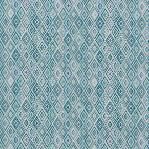 Diamond Strie Indoor/Outdoor Peacock 75920 by Schumacher Designer Fabric