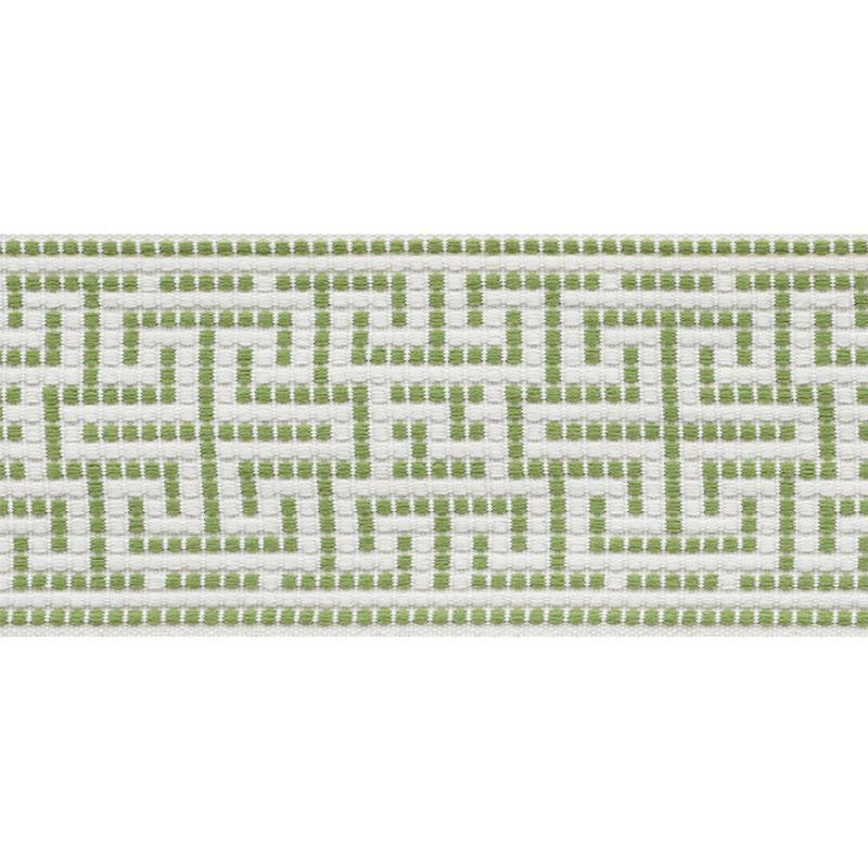 Maze Tape Indoor/Outdoor Leaf 75951 by Schumacher Designer Trim Indoor/Outdoor: Prints & Wovens 3.75" - Swanky Fabrics -