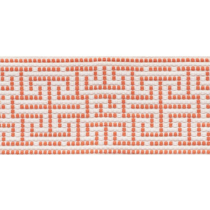 Maze Tape Orange 75953 by Schumacher Designer Trim Indoor/Outdoor: Prints & Wovens 3.75" - Swanky Fabrics -