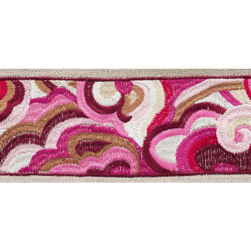 Woodstock Tape Garnet 76220 by Schumacher Designer Trim Free Spirit 15.25" - Swanky Fabrics -