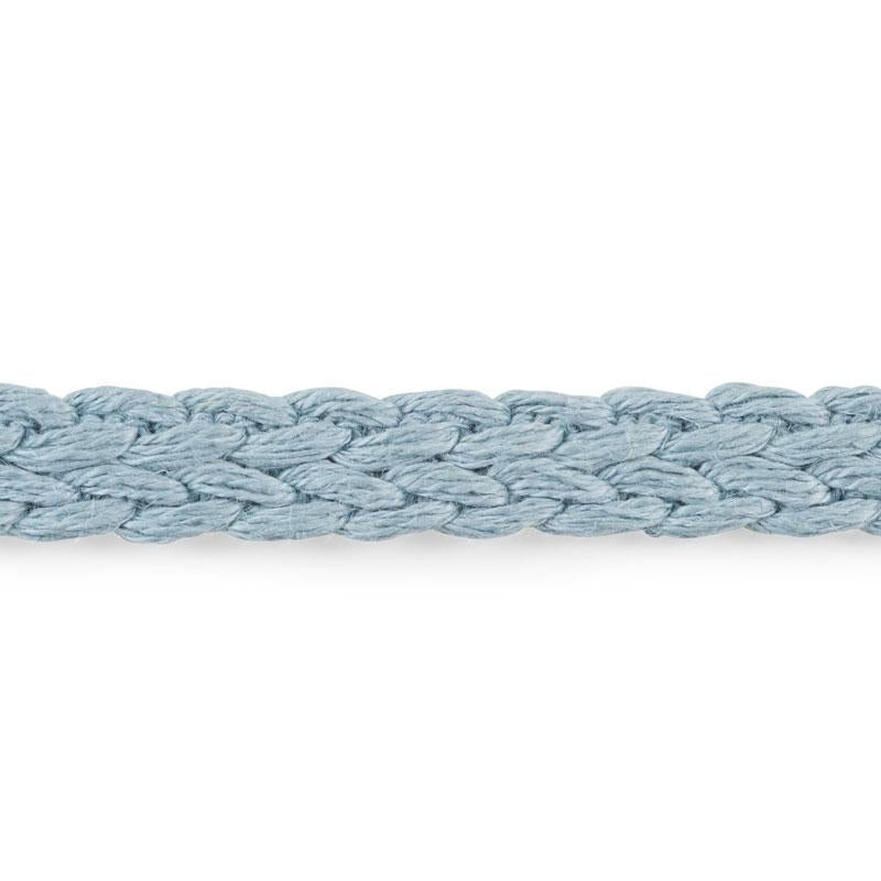 Braided Linen Tape Narrow Sky 76270 by Schumacher Designer Trim Free Spirit - Swanky Fabrics -