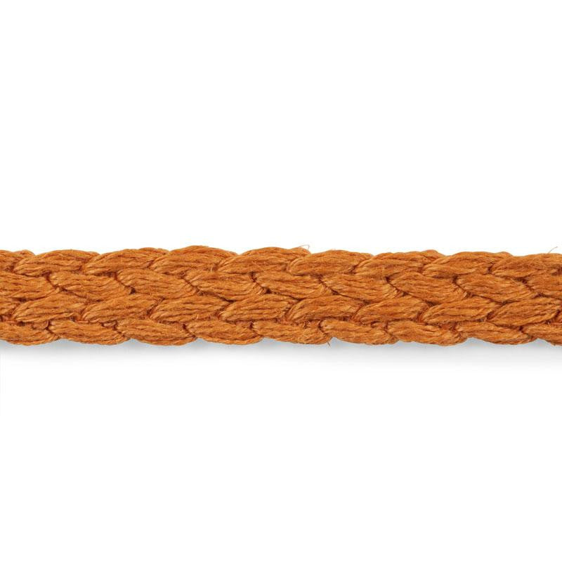 Braided Linen Tape Narrow Orange 76272 by Schumacher Designer Trim Free Spirit - Swanky Fabrics -