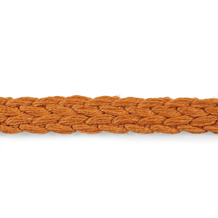 Braided Linen Tape Narrow Orange 76272 by Schumacher Designer Trim Free Spirit - Swanky Fabrics -