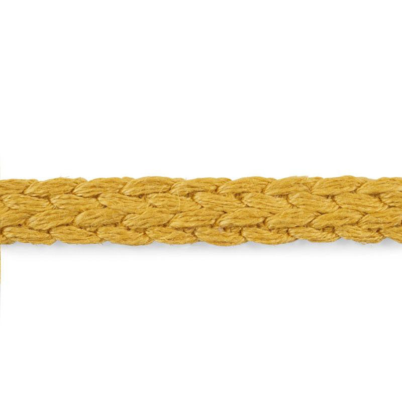 Braided Linen Tape Narrow Gold 76273 by Schumacher Designer Trim Free Spirit - Swanky Fabrics -