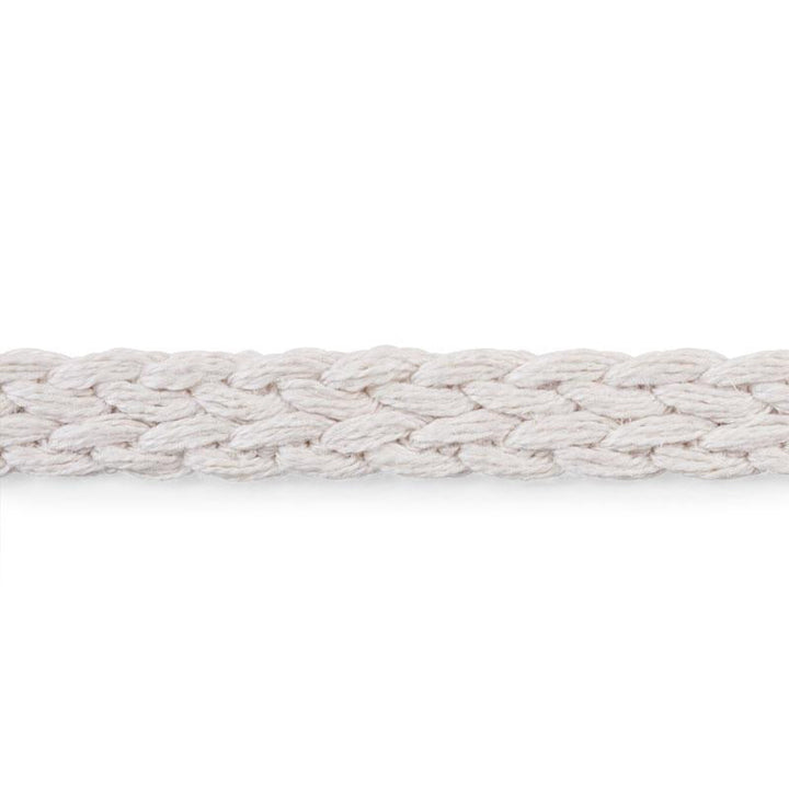 Braided Linen Tape Narrow Ivory 76275 by Schumacher Designer Trim Free Spirit - Swanky Fabrics -