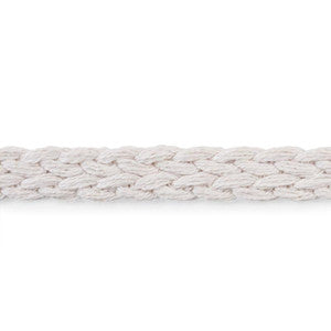 Braided Linen Tape Narrow Ivory 76275 by Schumacher Designer Trim