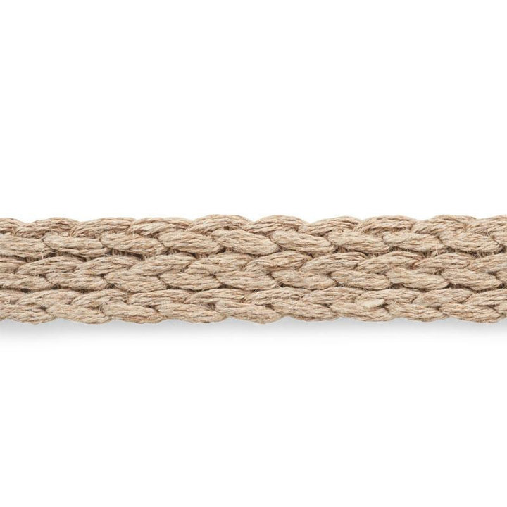 Braided Linen Tape Medium Natural 76284 by Schumacher Designer Trim Free Spirit - Swanky Fabrics -