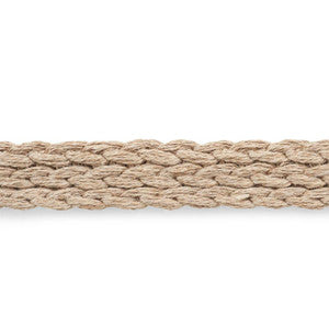Braided Linen Tape Medium Natural 76284 by Schumacher Designer Trim