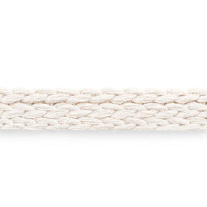 Braided Linen Tape Medium Ivory 76285 by Schumacher Designer Trim