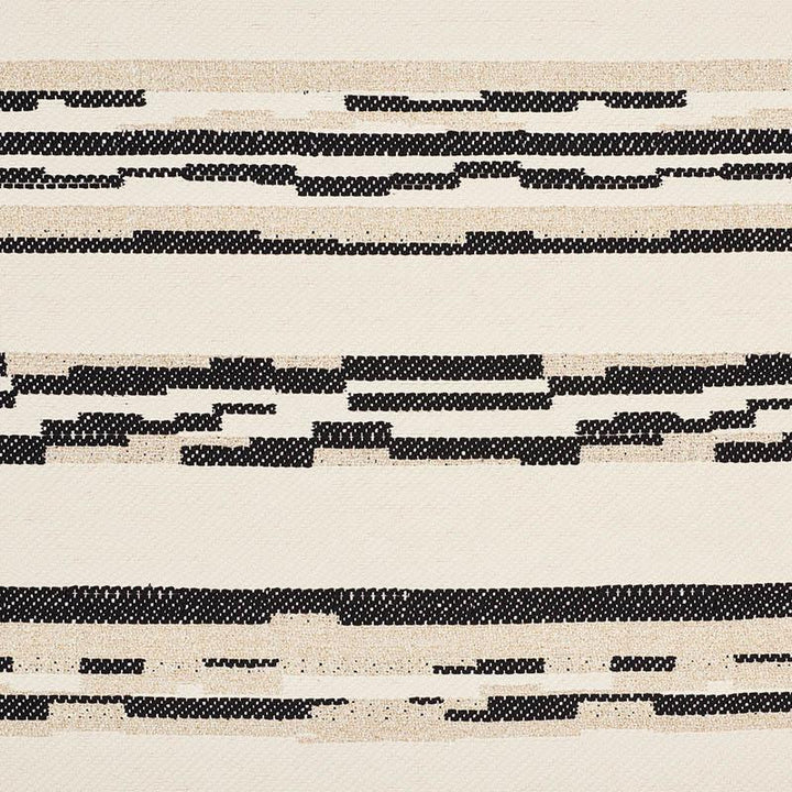 Sambar Black & Gold 76511 by Schumacher Designer Fabric World View - Swanky Fabrics -