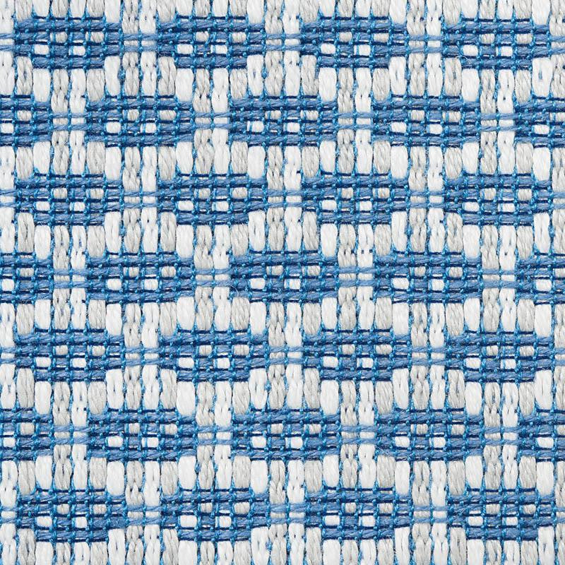 Hickox Indoor/Outdoor Blue 76651 by Schumacher Designer Fabric Indoor/Outdoor Linen 1.0" - Swanky Fabrics -