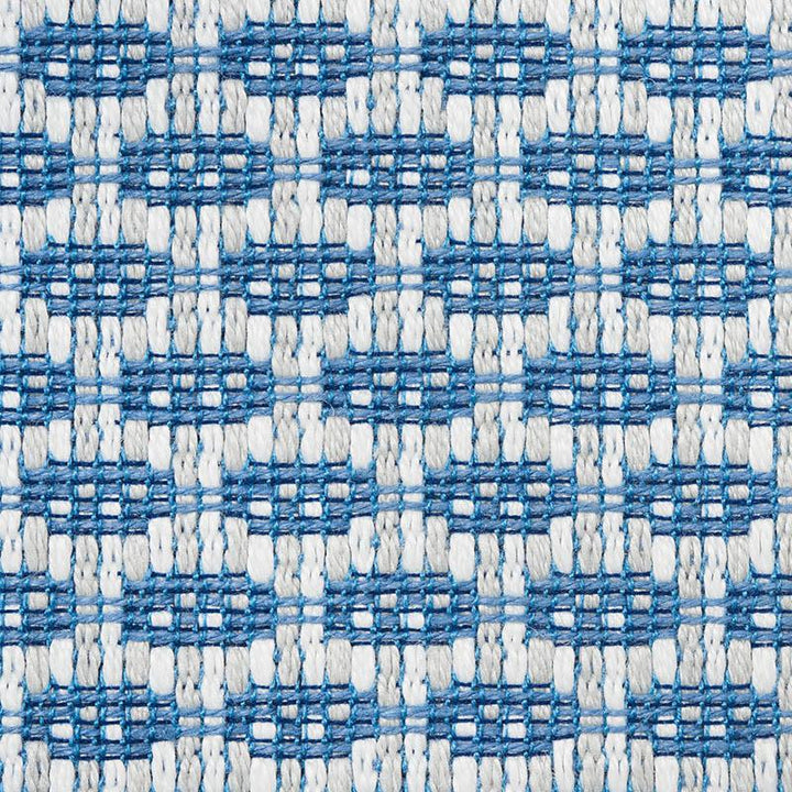 Hickox Indoor/Outdoor Blue 76651 by Schumacher Designer Fabric Indoor/Outdoor Linen 1.0" - Swanky Fabrics -