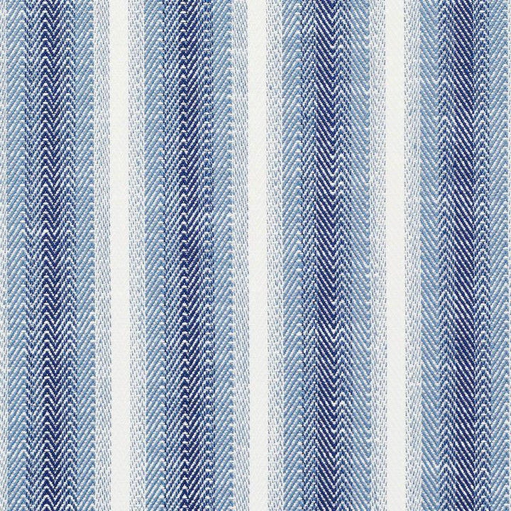 Colada Stripe Indoor/Outdoor Blue 76660 by Schumacher Designer Fabric Indoor/Outdoor Linen 13.88" - Swanky Fabrics -