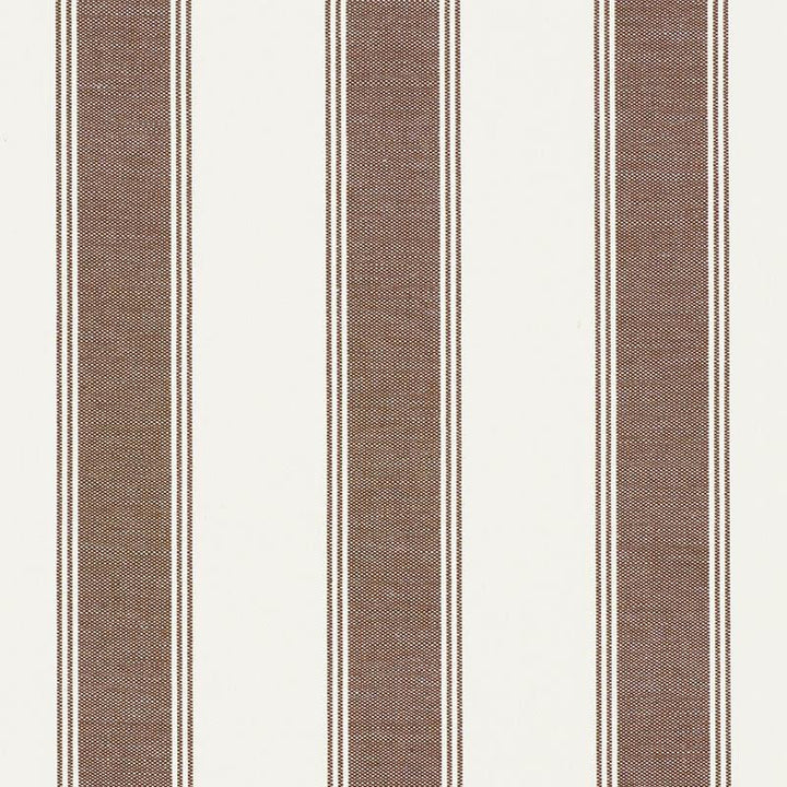 Rafe Stripe Berber Brown 75822 by Schumacher Designer Fabric Veere Grenney 4.38" - Swanky Fabrics -