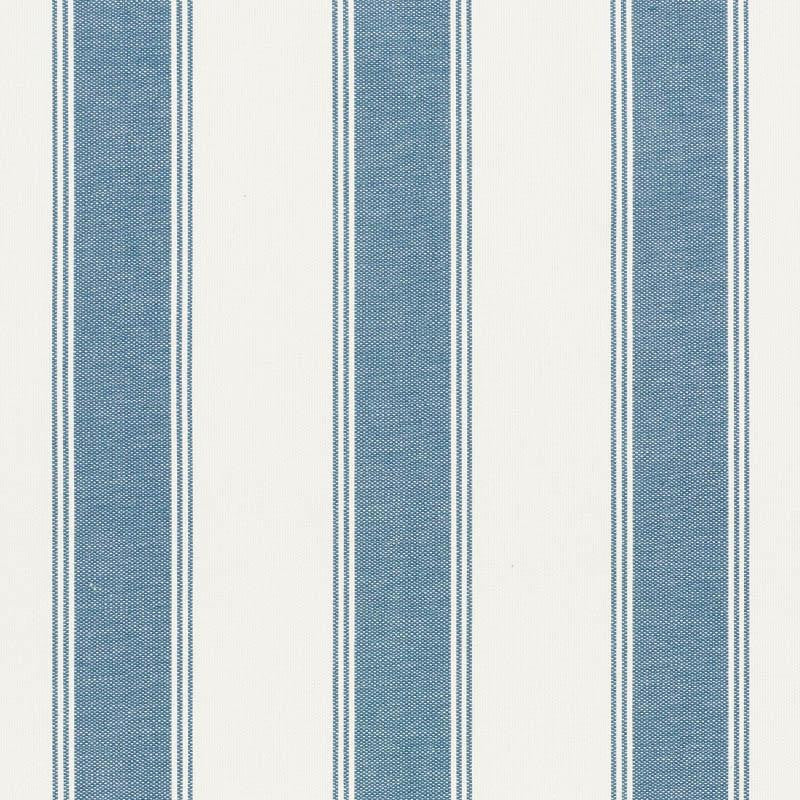 Rafe Stripe Marine 75823 by Schumacher Designer Fabric Veere Grenney 4.38" - Swanky Fabrics -