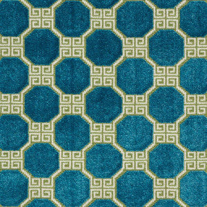 Octavia Velvet Peacock 72794 by Schumacher Designer Fabric