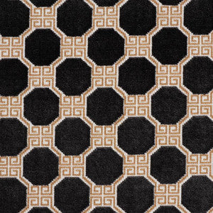 Octavia Velvet Onyx 72795 by Schumacher Designer Fabric