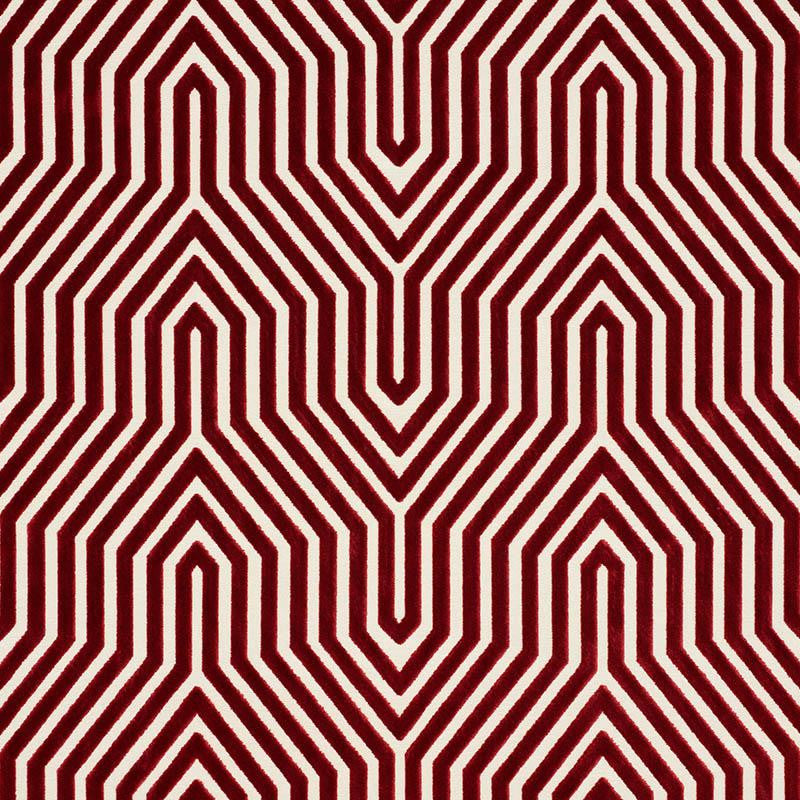 Vanderbilt Velvet Garnet 66196 by Schumacher Designer Fabric Cut & Patterned Velvets 13.88" - Swanky Fabrics -
