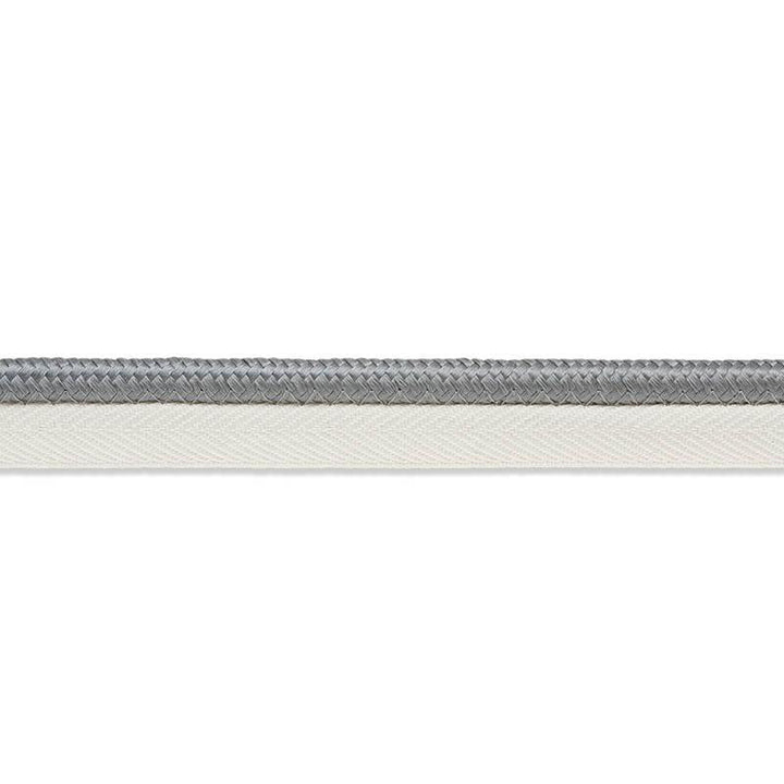 Gustave Silk Lip Cord Wide Grey 74573 by Schumacher Designer Trim Perfect Basics: Trims - Swanky Fabrics -