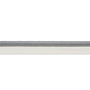 Gustave Silk Lip Cord Wide Grey 74573 by Schumacher Designer Trim