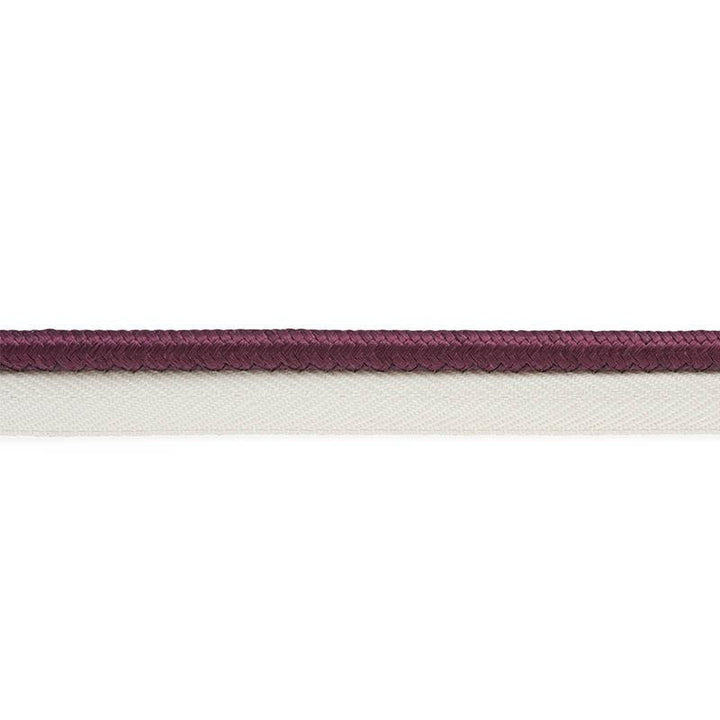 Gustave Silk Lip Cord Wide Eggplant 74575 by Schumacher Designer Trim Perfect Basics: Trims - Swanky Fabrics -
